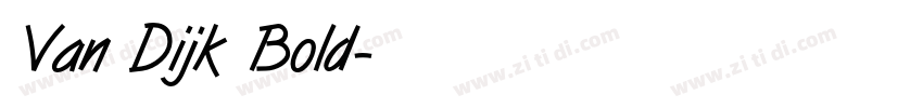 Van Dijk Bold字体转换